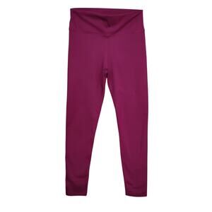 Fabletics Athletic Leggings Burgundy Size Small High Rise Waistband Pocket